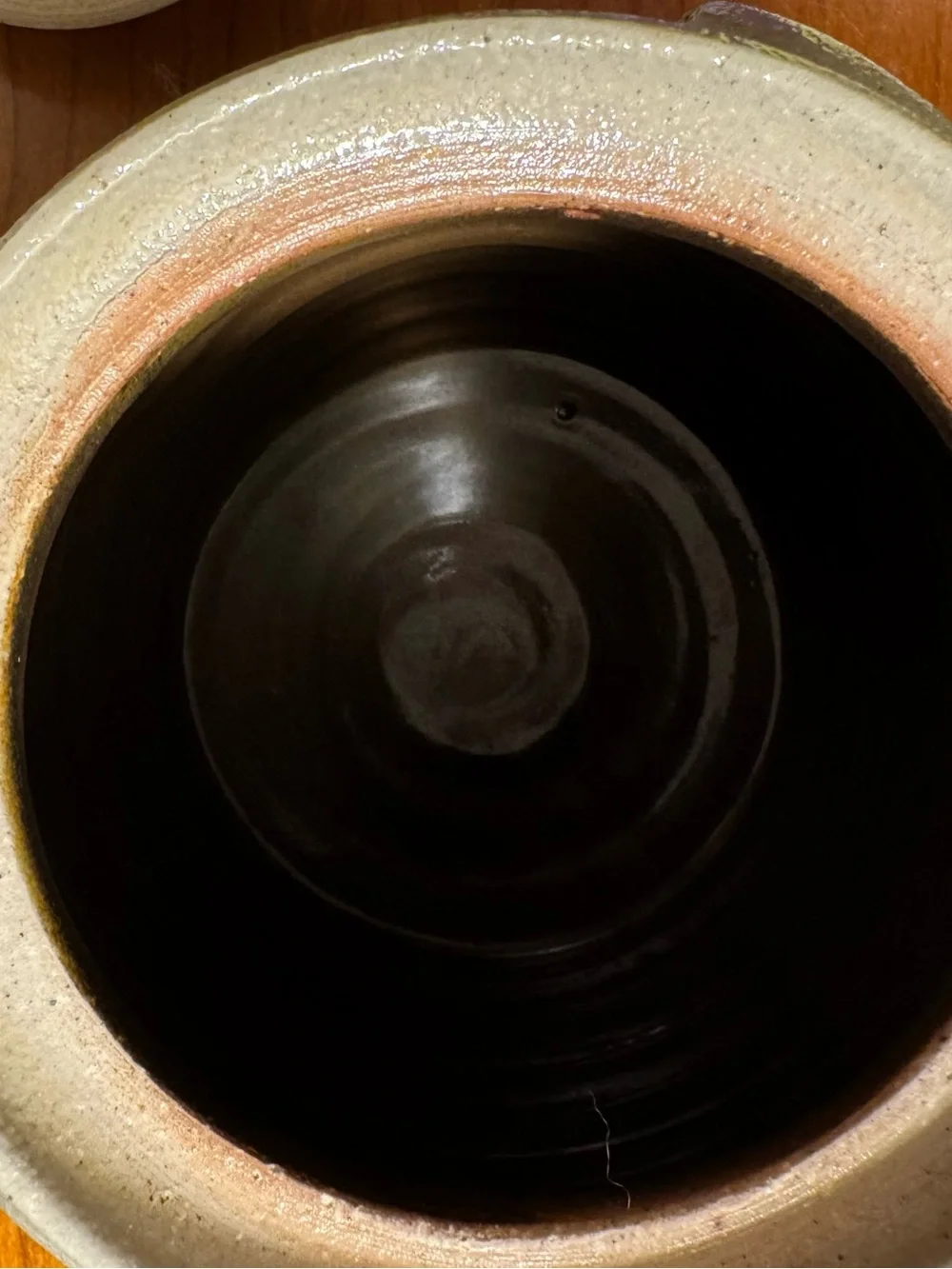 Salmon Falls Stoneware 8” Canister Blueberry with Green Vine